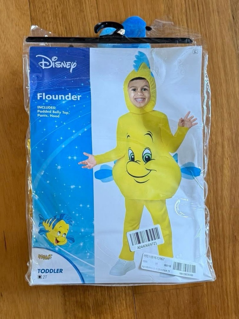 Disney Flounder Toddler Halloween Costume 2T (Little Mermaid Yellow Fish)